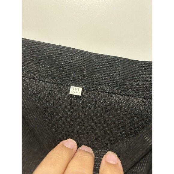 Overall Dress Pocket Black Corduroy Size 2X Front And Back Pockets Midi Teacher - Picture 4 of 6